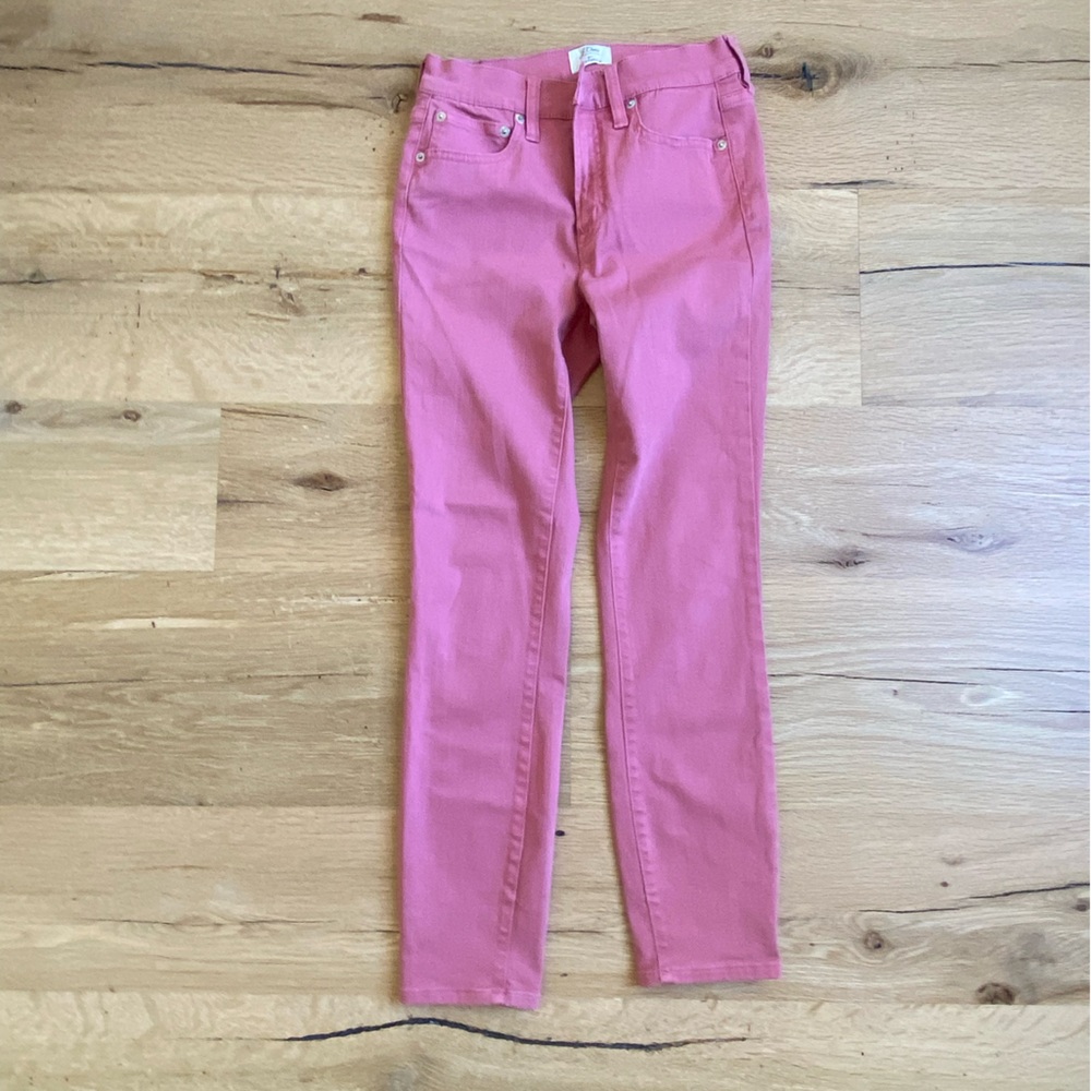 J. Crew Pink Skinny Jeans Vibrant Denim
